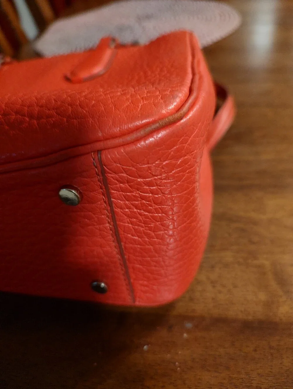 kate spade Salmon Pebbled Leather Satchel with Crossbody Strap